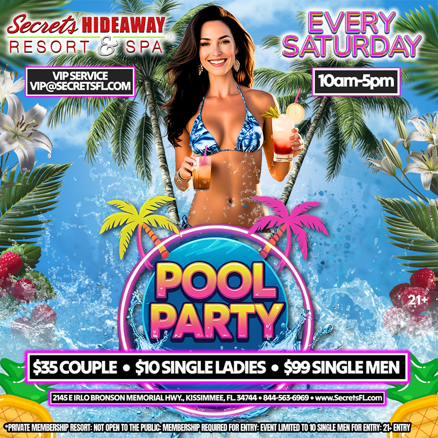 Pool Party 10am - 5pm - Swingers Society Takeover