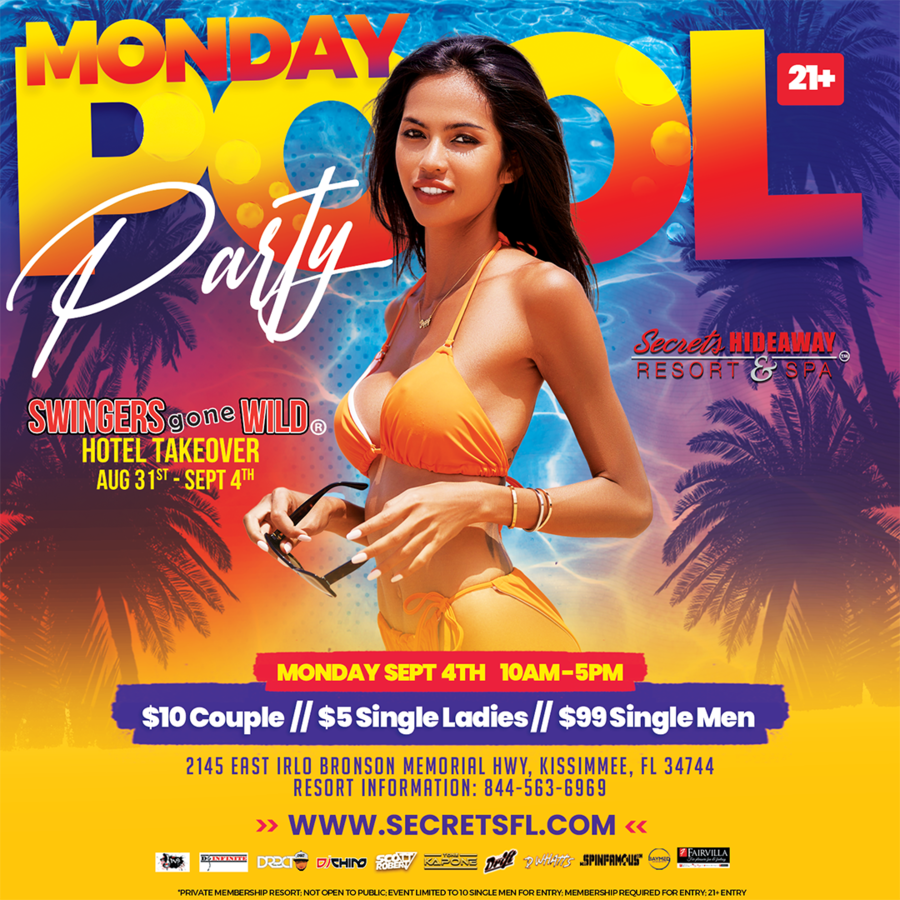 Pool Party 10am-5pm - Swingers Gone Wild®
