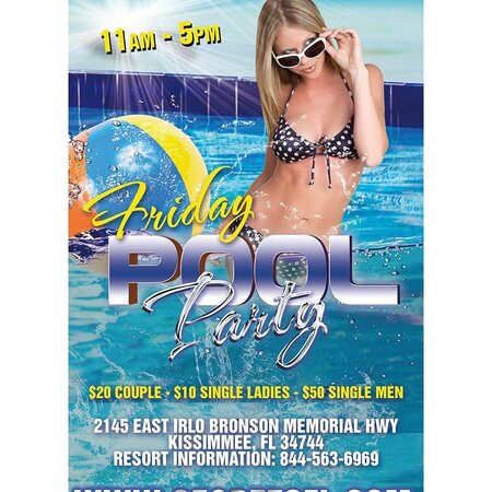 Friday Pool Party 11am-5pm Swingers Break 2018