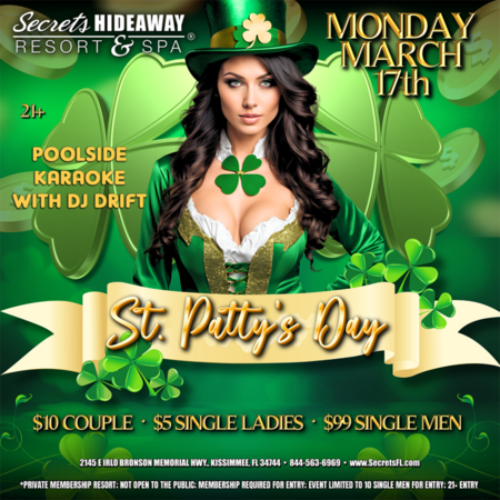 St. Patty's Day Karaoke poolside with DJ Drift