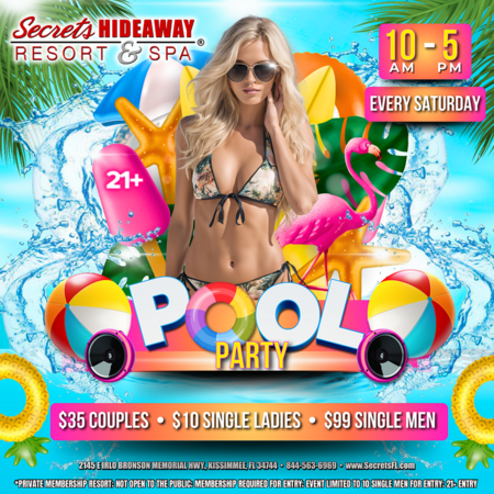 Saturday Pool Party 10am - 5pm